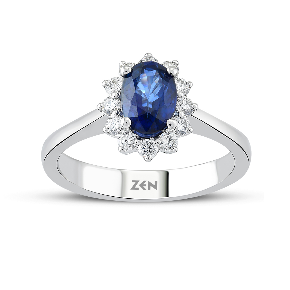 0,27ct Diamond Sapphire Ring